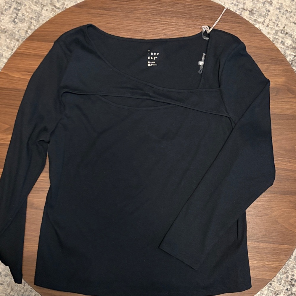 a new day Black Long Sleeve Top